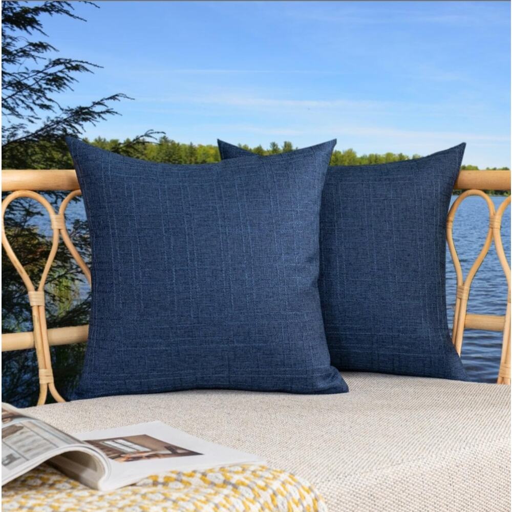 Kevin Textile Outdoor Throw Pillow Covers Size: 18X18" Color: Blue